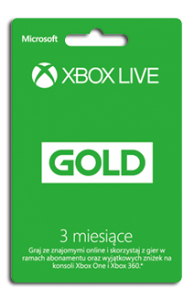 Karta Xbox Live Gold 3 Miesiące